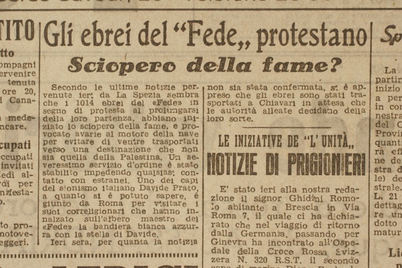 articolo apparso nel 1946 sull'unità