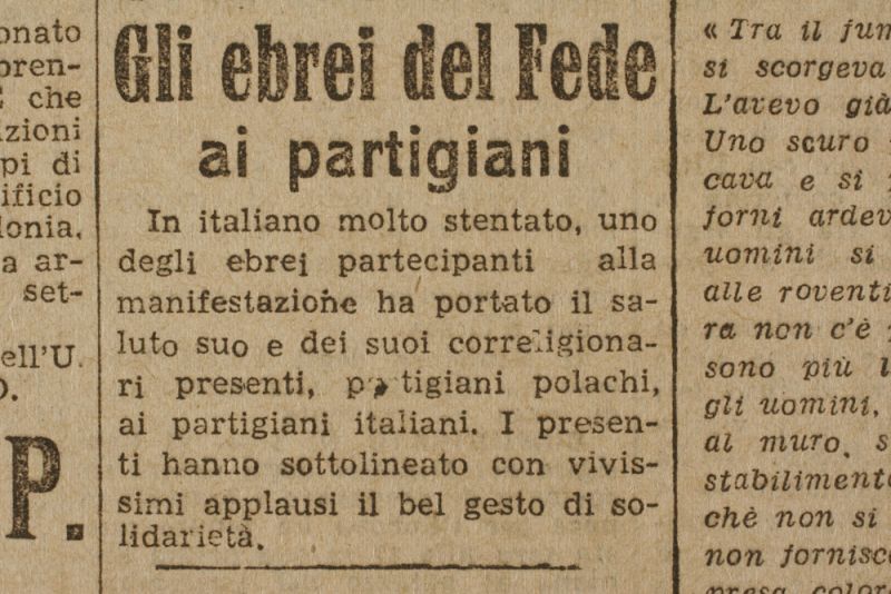 ebrei del fede partecipano al 25 aprile spezzino dall'unità 