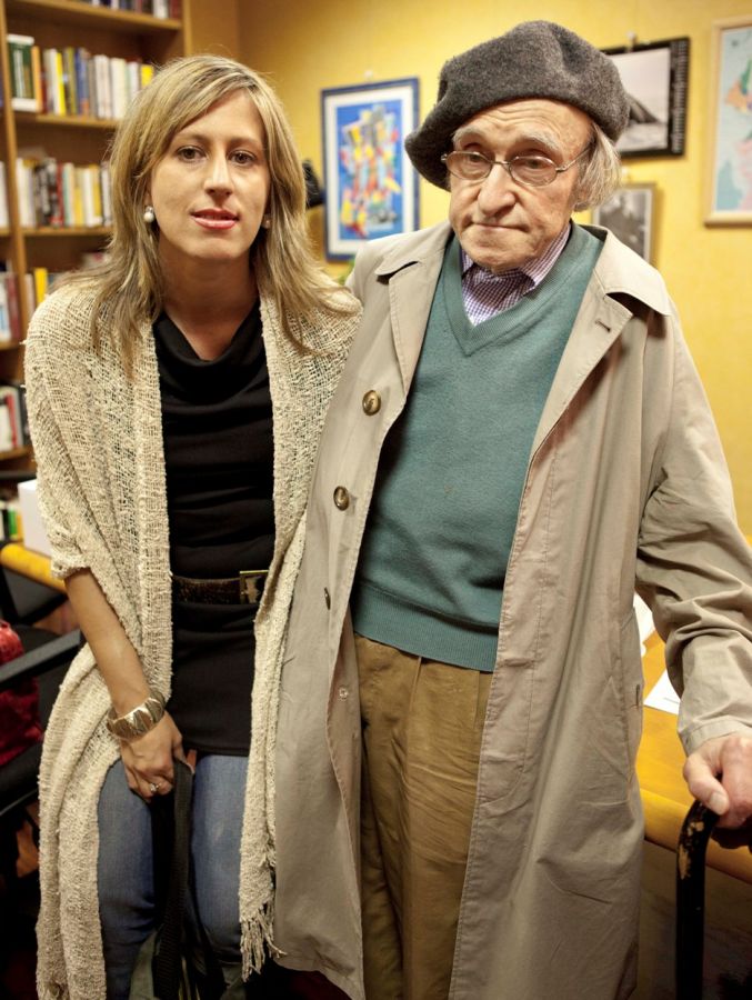 Guido Ceronetti con Francesca Valeria Sommovigo <br /><br />  &copy; Sacha Beverini